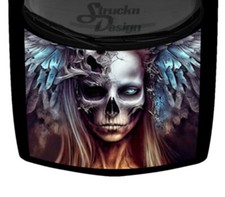 Death Angel Sexy Woman Sugar Skull Wings Car Truck Vinyl Decal Hood Wrap Graphic