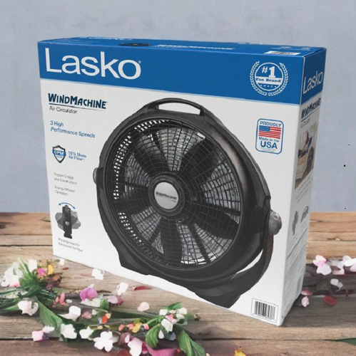 A20302 BLACK - Lasko Wind Machine 20" 3-Speed Air Circulator Floor Fan FAST SHIP