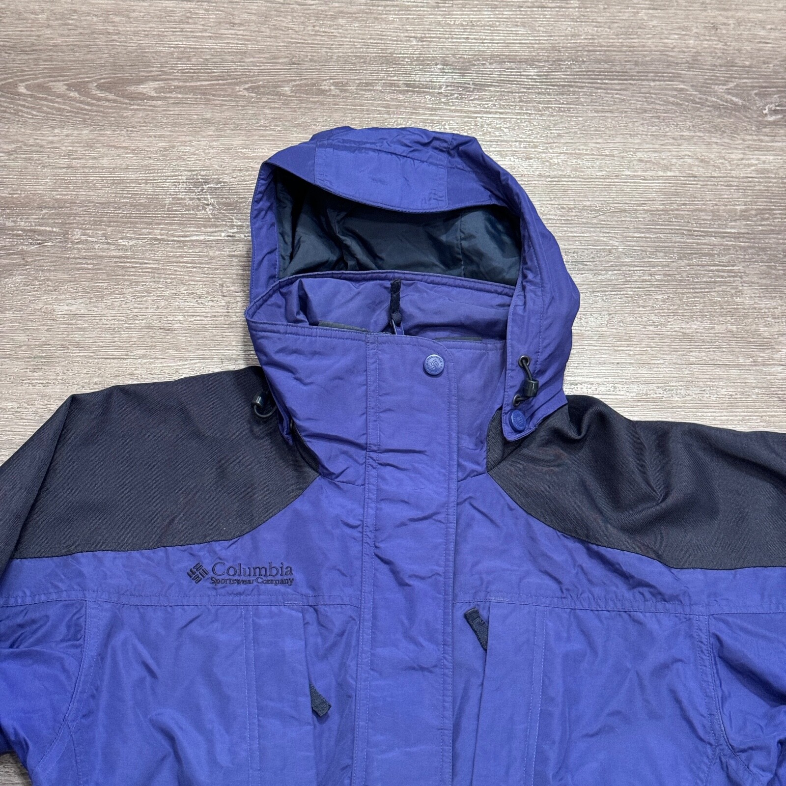 Vintage Columbia Jacket Womens Small Purple Black Full Zip 90s Japan Pockets thumbnail 2