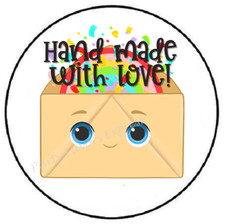 HANDMADE WITH LOVE ENVELOPE ENVELOPE SEALS LABELS STICKERS PARTY FAVORS