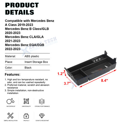 Center Console Armrest Storage Container Box For Mercedes-Benz CLA