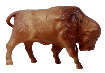 Buffalo Celluloid Toy Bison Brown Christmas Putz Railroad Display #6