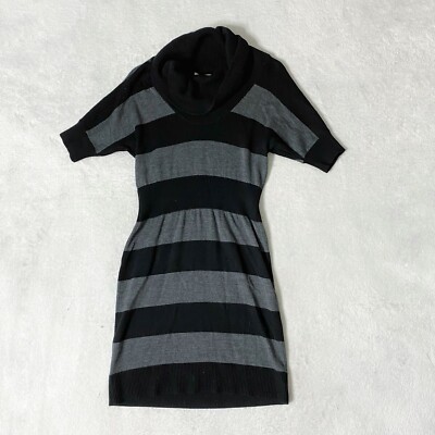 LOFT grey black striped cowl neck knit sweater dress size xs | eBay LOFT grey black striped cowl neck knit sweater dress size xs | eBay