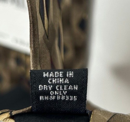 Neu mit Etikett Facets Herrenkrawatte 4" Seide braun beige schwarz geometrisches Rautenkrawatte - Bild 11 von 11