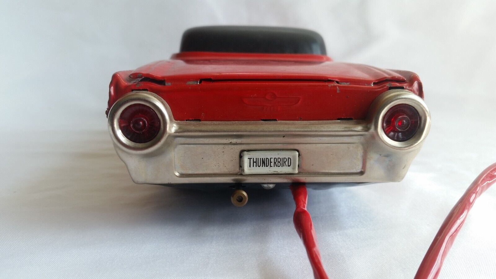 BEAUTIFUL VINTAGE 1963 FORD THUNDERBIRD CRAGSTAN JAPAN TIN TOY BATTERY  OPERATED