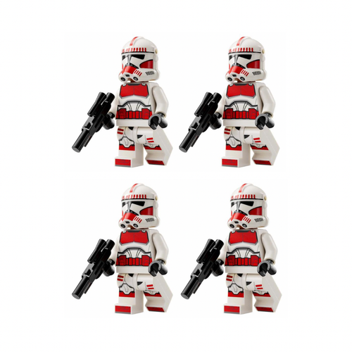 LEGO Star Wars Phase 2 Clone Shock Trooper Minifigure LOT of 4 - From Set 75354