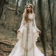 Historic Mid Century Wedding Dress Vintage White Strapless Appliqued Queen