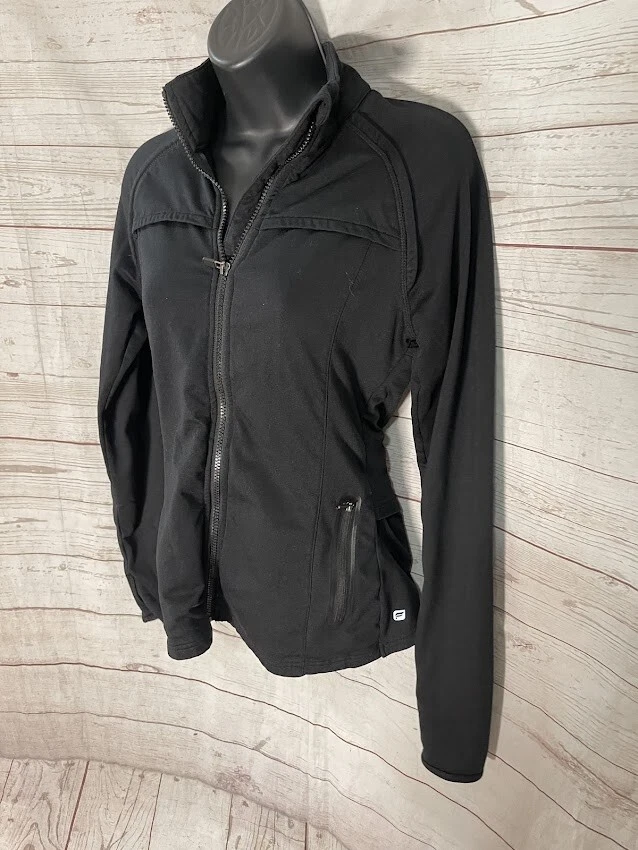 Fabletics Women's Full Zip Track Active Jacket Black Size XS