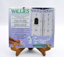 WALLIES WALLPAPER CUTOUTS BLUE SWAG AND BOW  - 12072 - PRE-PASTED