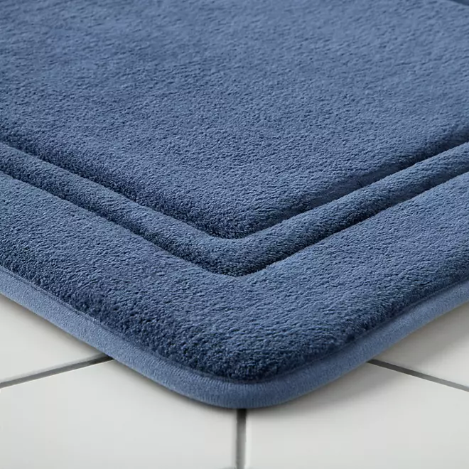 Member's Mark QuickDry Memory Foam Bath Mat Contour Set20"x 20" Washed