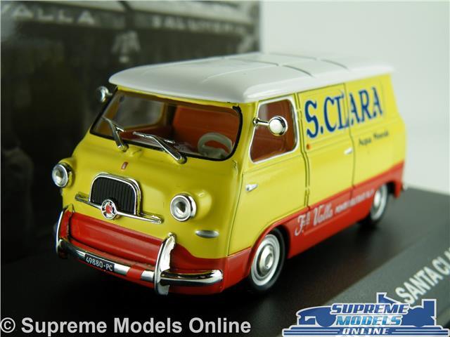 FIAT 600 SANTA CLARA MODEL VAN 1962 FURGONE ACQUA MINERALE 1:43 SCALE IXO K8
