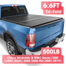6.6ft Hard Tri-fold Tonneau Cover Truck Bed For 07-26 Silveradosierra 1500
