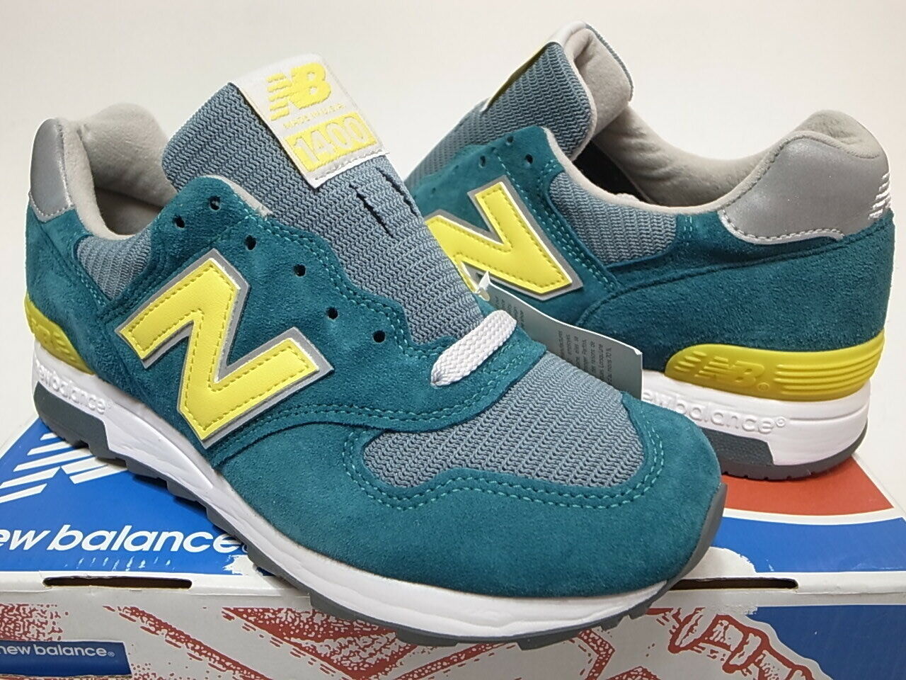 J.CREW x NEW BALANCE M1400FT 1400FT 1400 BLUE YELLOW MADE IN USA sz 7