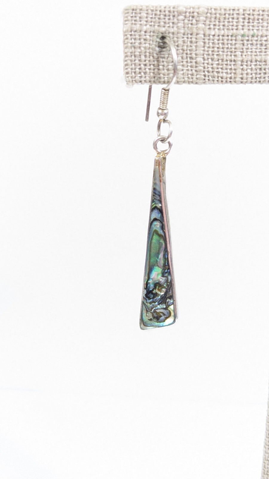 Abalone Long Shell Silver Dangle Earrings - image 4