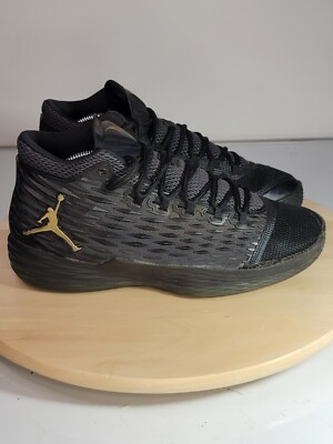 Nike Jordan Melo Black Metallic Gold Anthracite Men's Size