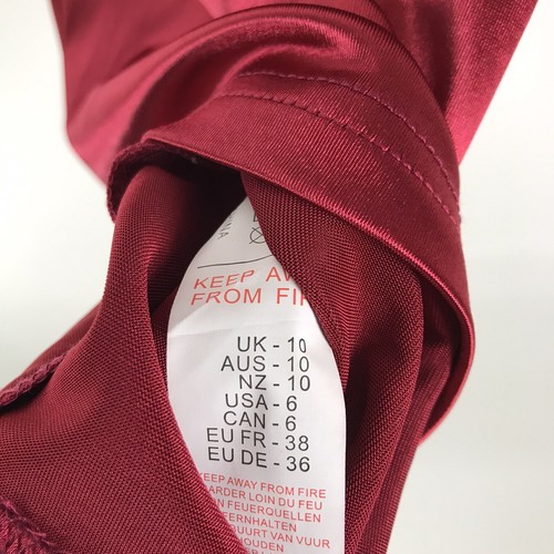 NWOT Boohoo Womens Square Neck Party Dress Plum Red Sz US 6 Stretch Fitted - Bild 7 von 9