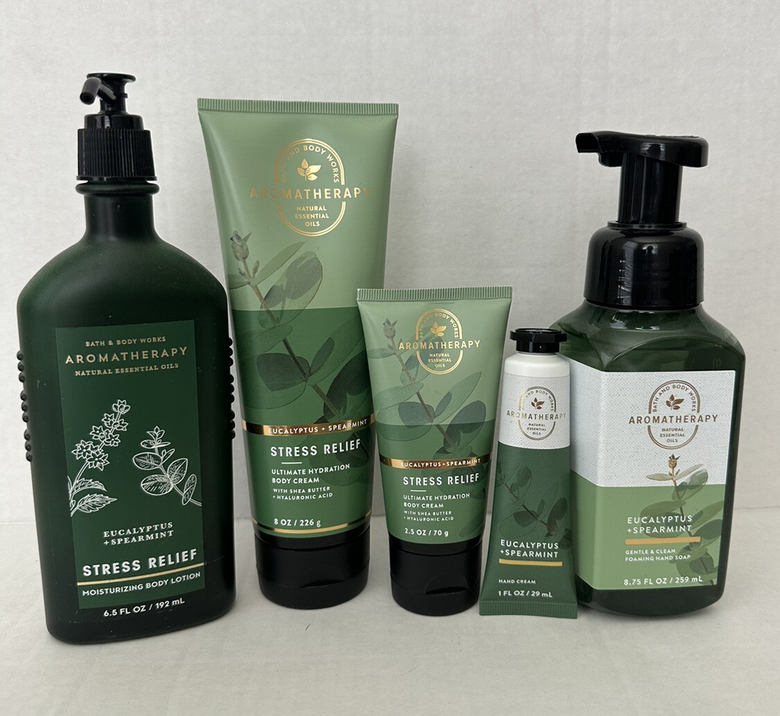 New-BATH & BODY WORKS- Stress Relief-Eucalyptus/ Spearmint