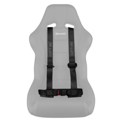 Braum 4 Point 2 Inch Straps Racing Harness Belts Set Black Universal BRH-BKP4