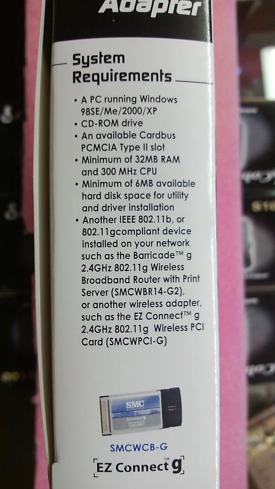3 NEW SMC SMCWCB-G Wireless Cardbus Adapters 54 Mbps WIN. 98 /2000 / XP / VISTA - Image 4 of 4