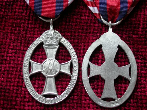 WW1  Replica Copy Queen Alexandra's Imperial Military Nursing Service Cape Badge