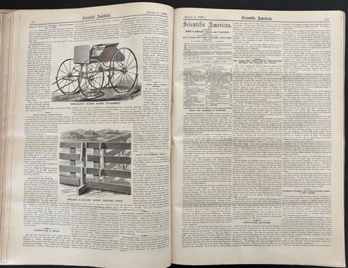 1869 SCIENTIFIC AMERICAN MAGAZINES in BOUND VOL. 51 ISSUES - GREAT ILLUSTRATIONS - Picture 7 of 23