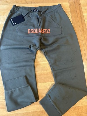 Jungen Dsquared coole Jogginghose Alter 16 grün khaki UVP 200 
