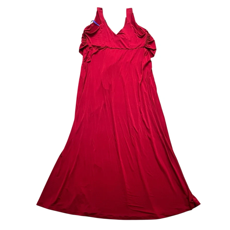 Nuevo vestido de enfermería envolvente de jersey Seraphine Luxe para mujer talla 14 rojo Malia Foto 3 de 4