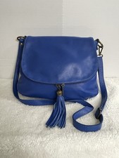 Borsa a tracolla/tracolla BORSA IN PELLE blu royal in pelle Med. BELLEZZA blu reale!