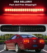 V2.0 Smoked Lens Red LED Third 3rd Brake Light Lamp for 2005 - 2009 Ford Mustang