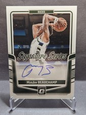 MarJon Beauchamp Auto #SS-MAR 2024-25 Donruss Optic Signature Series Bucks