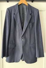 Yves Saint Laurent YSL Pinstripe 100 Wool Blue Blazer - France - Men s 38 R