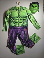 Marvel Avengers Hulk Jumpsuit And Mask, Youth Size Small, Jazwares Costume Play