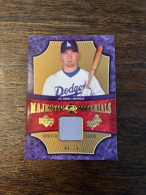 2005 Upper Deck Sweet Spot - Majestic Materials J.D. Drew #MM-JD Gold /75 (MEM)