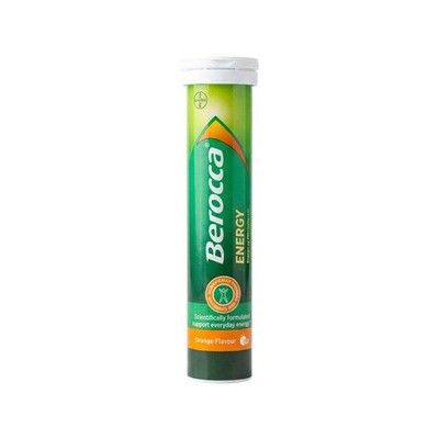 Berocca Energy Effervescent Tablets Orange Flavour 15 Tablets