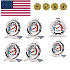 4 Pack Refrigerator Freezer Thermometer Large Dial Analog Thermometer Downloa...