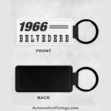 1966 66 Plymouth Belvedere Leather Car Keychain 1966 66 Plymouth Belvedere Leather Car Keychain