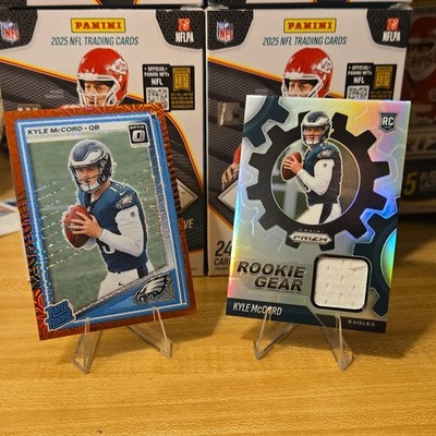 2025 PANINI OPTIC RATED ROOKIE RED MOJO & PRIZM ROOKIE GEAR KYLE MCCORD