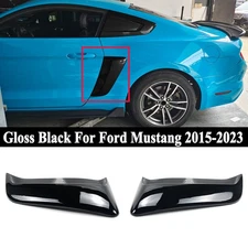 For Ford Mustang 15-23 V3 Glossy Black Rear Fender Panel Side Body Flare Scoops