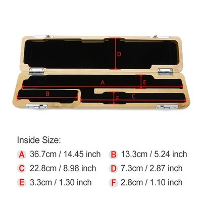 16 Hole Flute Case C Foot Flute Case Hard Wooden Case Box Durable Flute Parts