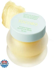 TOCOBO Lemon Sugar Lip Mask – Korean Vegan Lip Scrub and Overnight Exfoliatin