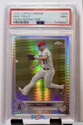 2022 Topps Chrome #200 Mike Trout Prism Refractor PSA 9