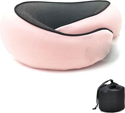 WANDER PLUS Travel Neck Pillow Pure Memory Foam For Traveling, Airplanes Car Rid