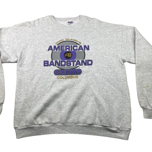 VTG Dick Clark American Bandstand Grill Crewneck Sweatshirt Gray • Large