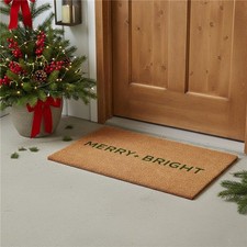 HomeRoots 654532 17 x 29 in. Brown Green Christmas Merry Bright Outdoor C...