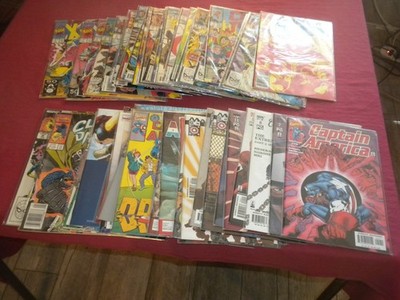 BX26 Mixed marvel comic book lot of 50 X-MEN! CAPTAIN AMERICA! RAVAGE! + MORE!
