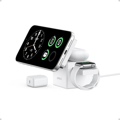 Anker 3-in-1 Cube Wireless Charger 15W Foldable Fast Charging Station Qi2MagSafe