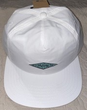 NWT White Quiksilver Snapback Baseball Cap Trucker Hat One Size