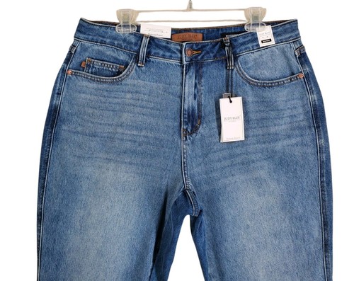 Judy Blue Boyfriend Fit Blue Jeans Womens 16W Taper Stretch Rigid Front Hi Rise
