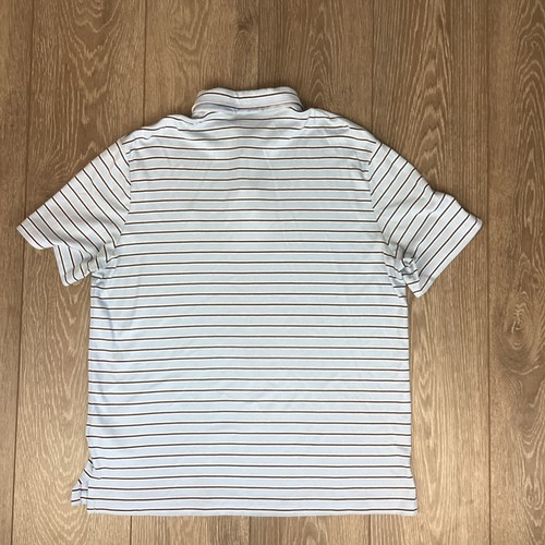 Polo Ralph Lauren Short Sleeve Blue Stripe Pony Shirt Gold Cotton Men’s - Picture 4 of 6