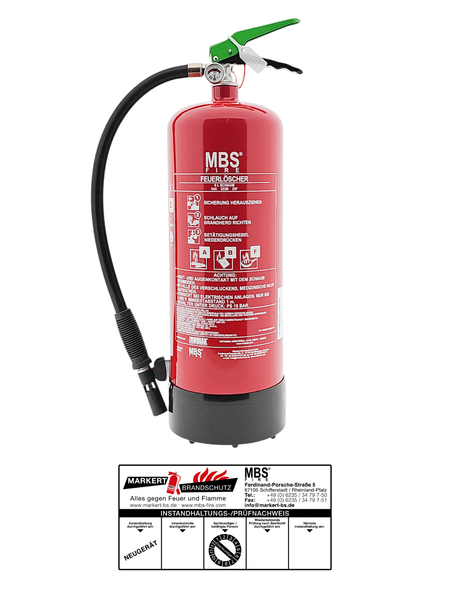 MBS-FIRE (Mbk) 6L Schaum FeuerlöScher Dauerdruck 34A 233B 25F M. Halterung-image